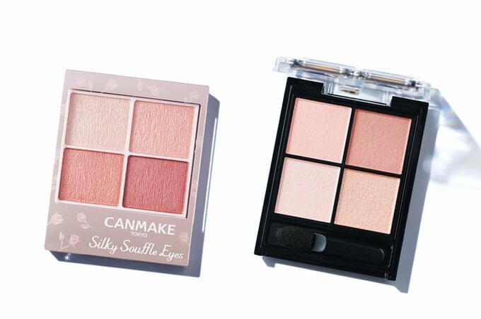 ＜左から＞キャンメイク シルキースフレアイズ、ケイト ポッピングシルエットシャドウ