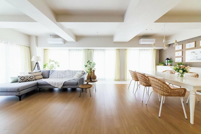 リノベーションで開放的になったリビングダイニング