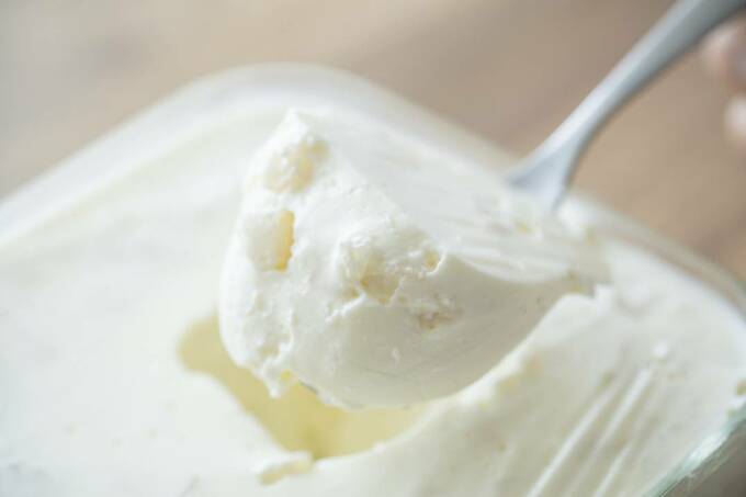 スプーンですくった様子