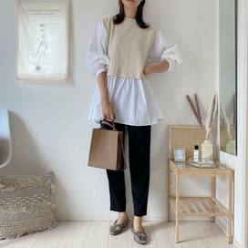 GUのチュニックは1枚で重ね着に見えます。大ヒットの予感！