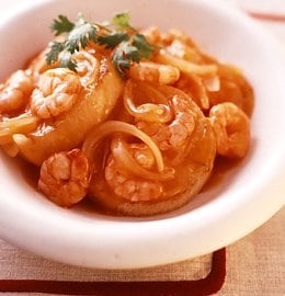 ＜焼き大根のエビあんかけ＞おもてなしにも、おせちにも使える豪華な中華おかず