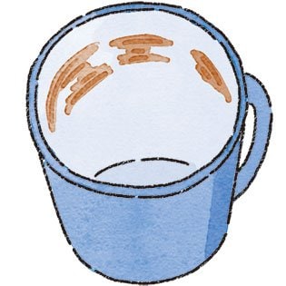 イラストマグカップ茶渋