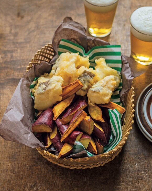 サツマイモのフィッシュアンドチップス