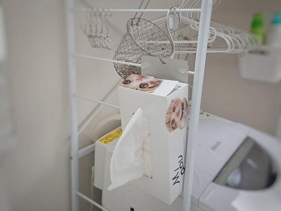 箱ティッシュもパッケージのままでOK