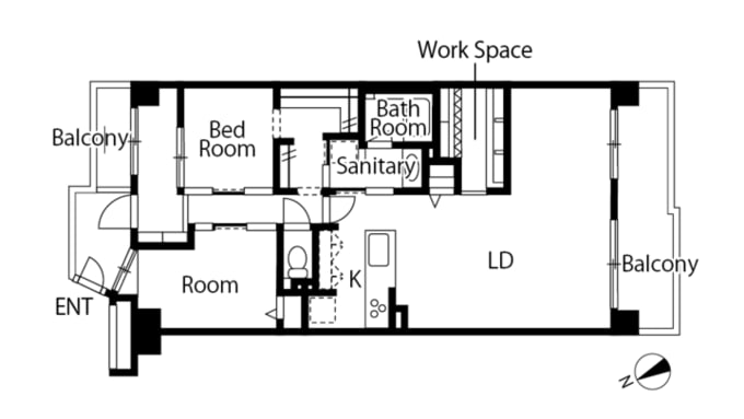 リノベーション後の間取り図