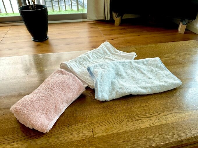 長年使った古タオルたち