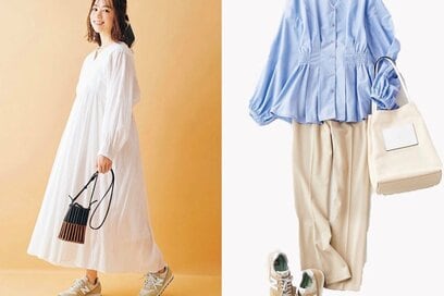 大人のスニーカー選び、今年っぽいのは？ワンピースにもブラウスにも合う