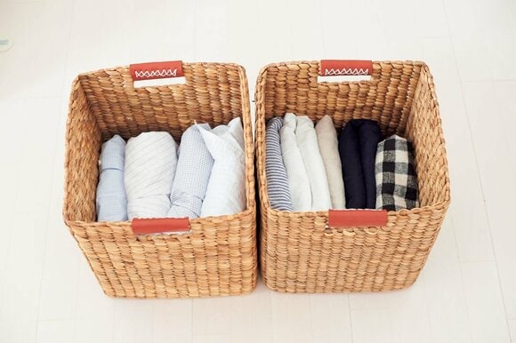 クリーニングやフリマに出す衣類はとりあえずカゴへ