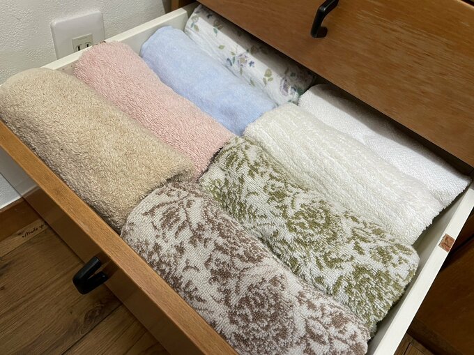 義実家からもらったタオルを活用