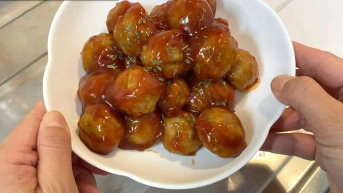 冷凍肉だんごでつくるミートボール