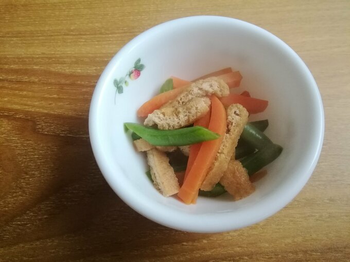 インゲンとニンジンの煮物