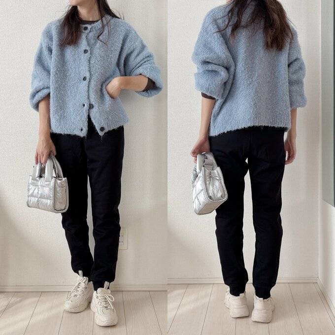 ユニクロ　ヒートテックボアスウェットパンツコーデ