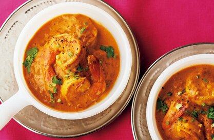 スパイスでつくる簡単エビカレー。ルウ不使用でヘルシーなのもうれしい！