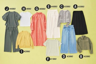 ユニクロ・GU・無印良品で春夏着まわし。1990円「ボーダーシャツ」は二の腕がきれいに隠れる！