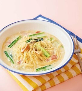 ダイエットにぴったり「豆乳スープパスタ」レシピ。お店気分のおしゃれな一皿