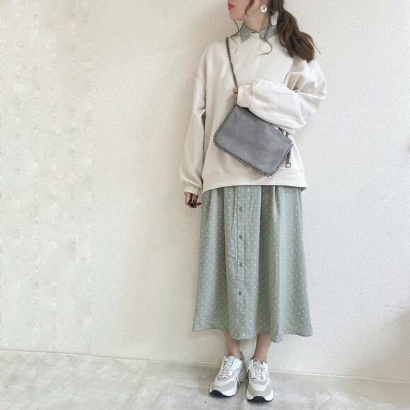 スウェット合わせコーデ