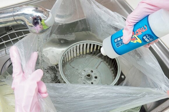 ドラムやフィルター枠をつけおきする