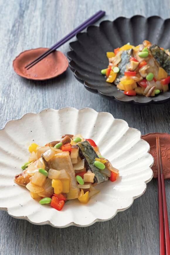 揚げサバの甘酢あんかけ