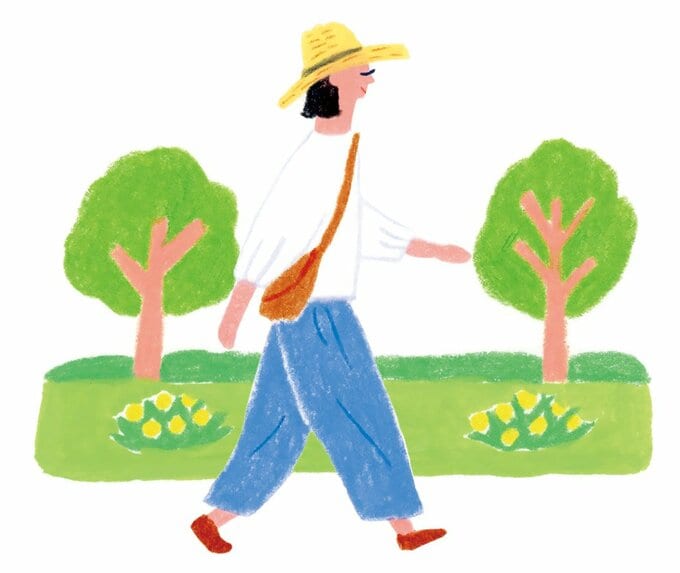 散歩イラスト