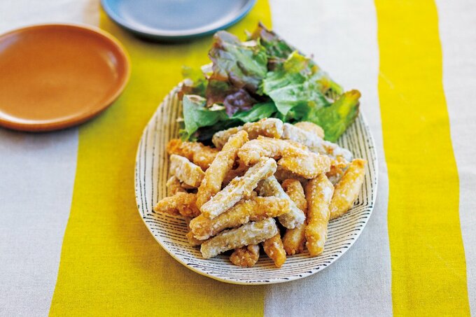 鶏肉とゴボウのスティック揚げ