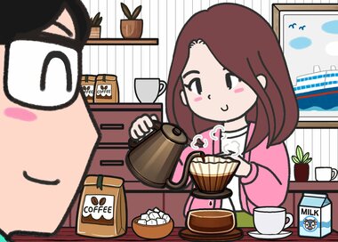 たまにはゆったりコーヒータイム…どこが違う？5つ見つけたらエラい＜間違い探し＞