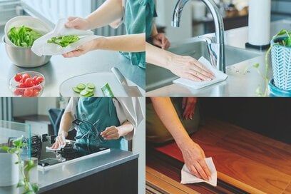 「ふきん卒業」で家事ラク！「洗って使えるペーパータオル」が想像以上に便利