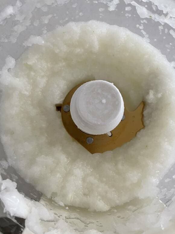 フードプロセッサーにタマネギ