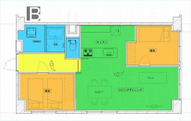 岡野邸B案の間取図