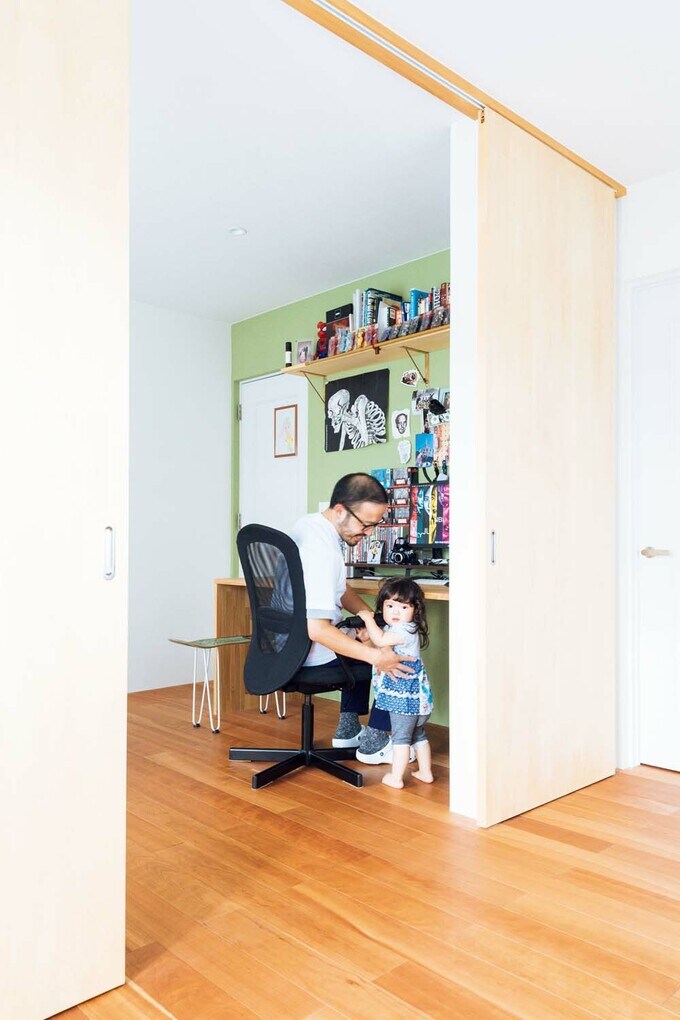 引き戸で仕切ってワンルーム感覚