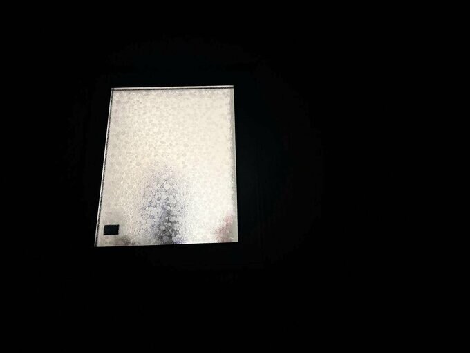 目隠しシートを貼ったあとの様子