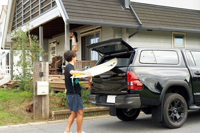 サーフポイントまで車で5分で行ける