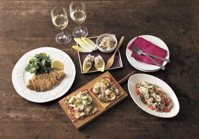 チーズ風味のポークカツレツほか