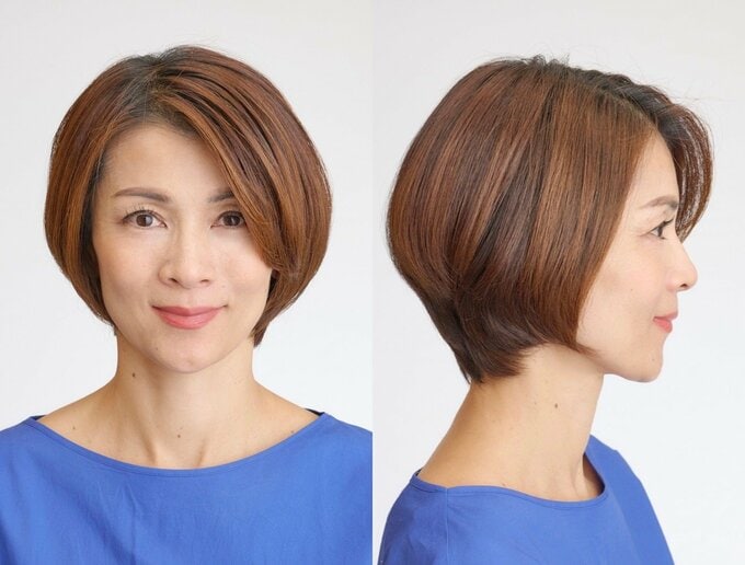 女性正面と横顔