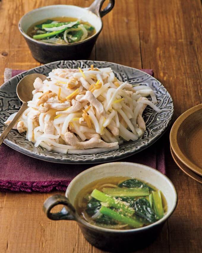 鶏胸肉と大根の香味炒め