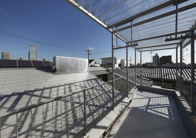 月見台横にある物干しエリア