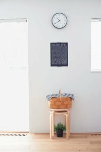 カゴをインテリアに