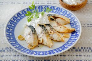 ノルウェー塩さばのヨーグルト添え