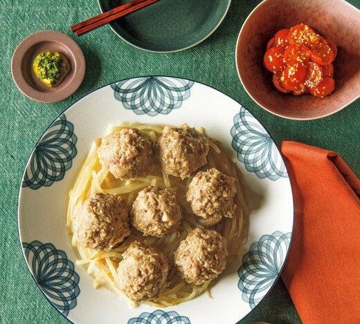 「シイタケシューマイ」と「ミニトマトのキムチ風」