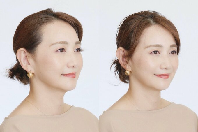 斜め正面顔比較