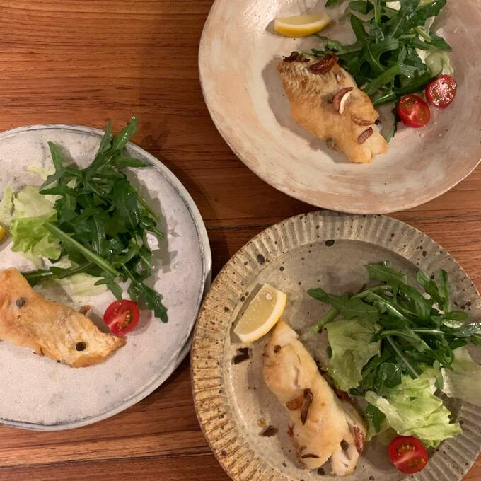 ムニエルをつくるときに、これからは大豆粉を使おうと思います