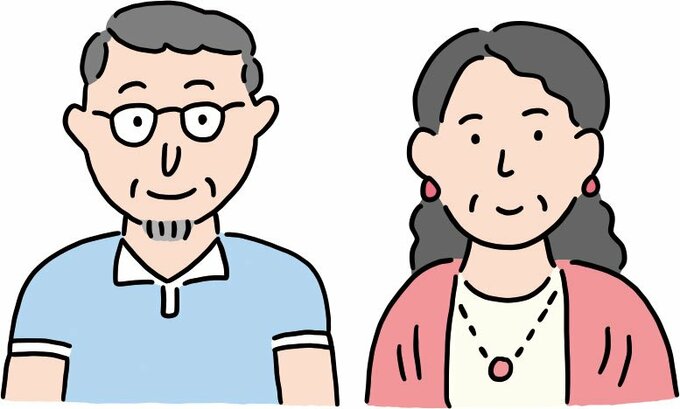 イラスト夫婦