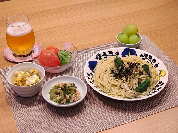 お気に入りのお皿を並べて満足