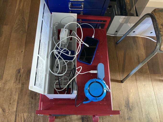 無印良品のスチールタップ収納箱内の状態