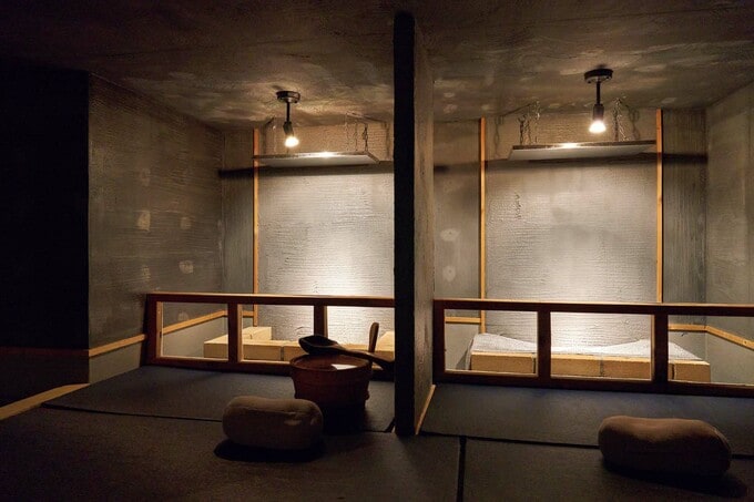 禅の要素を取り入れたサウナの空間