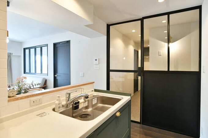 ガラス張りの建具