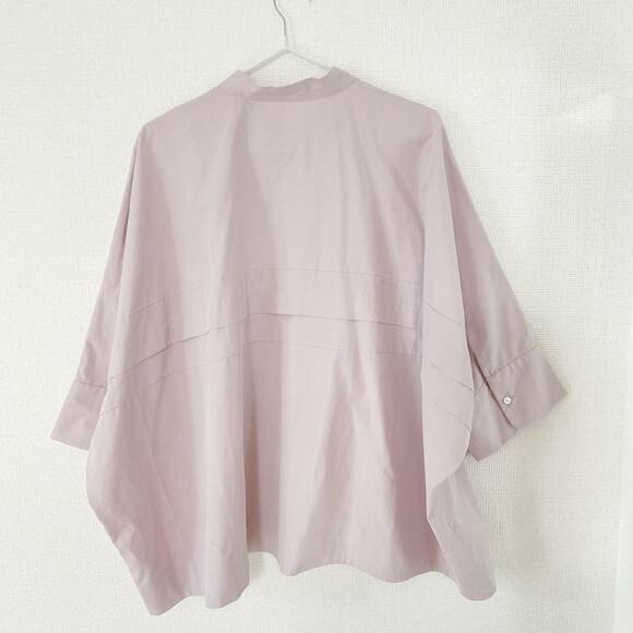 スーピマコットンドルマンスリーブシャツ後ろ