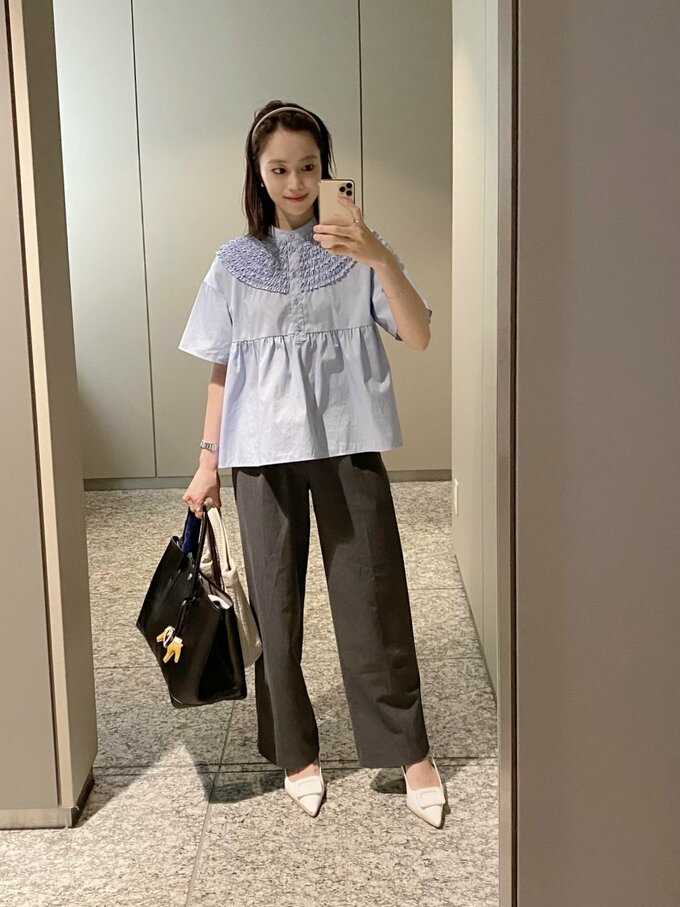 タックワイドパンツ