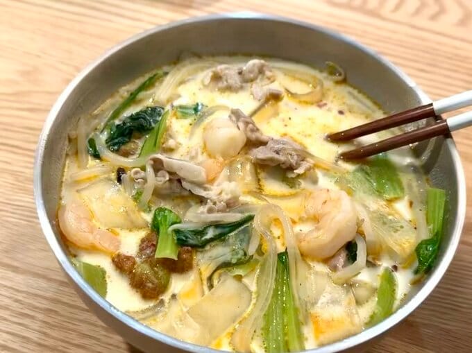 豆乳ベースのスープとの組み合わせ