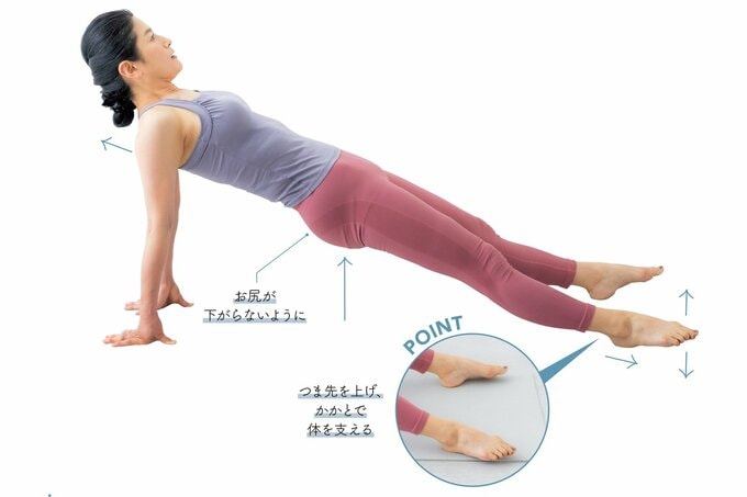 お尻を持ち上げるストレッチ