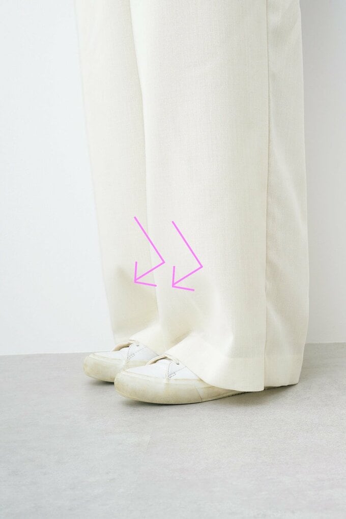 パンツの丈感のワンポイントアドバイス